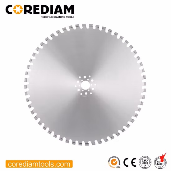 Laser Welded Diamond Wall Saw Blades for Concrete / Reinforced Concrete