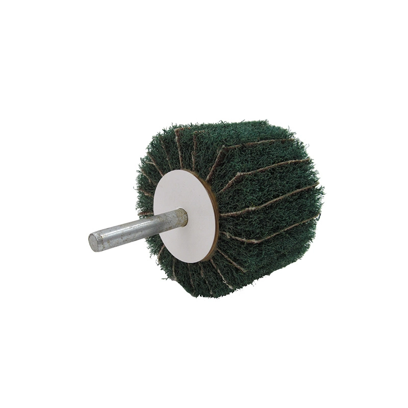 Non Woven Flap Wheel Mounted Interleaf Abrasive Wheel Grinding Head with Shank for Stainless Steel