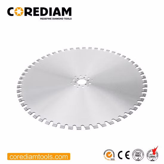 Laser Welded Diamond Wall Saw Blades for Concrete / Reinforced Concrete